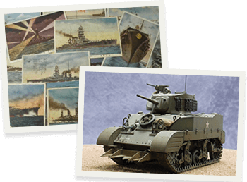 戦車のプラモデルなどミリタリーグッズ